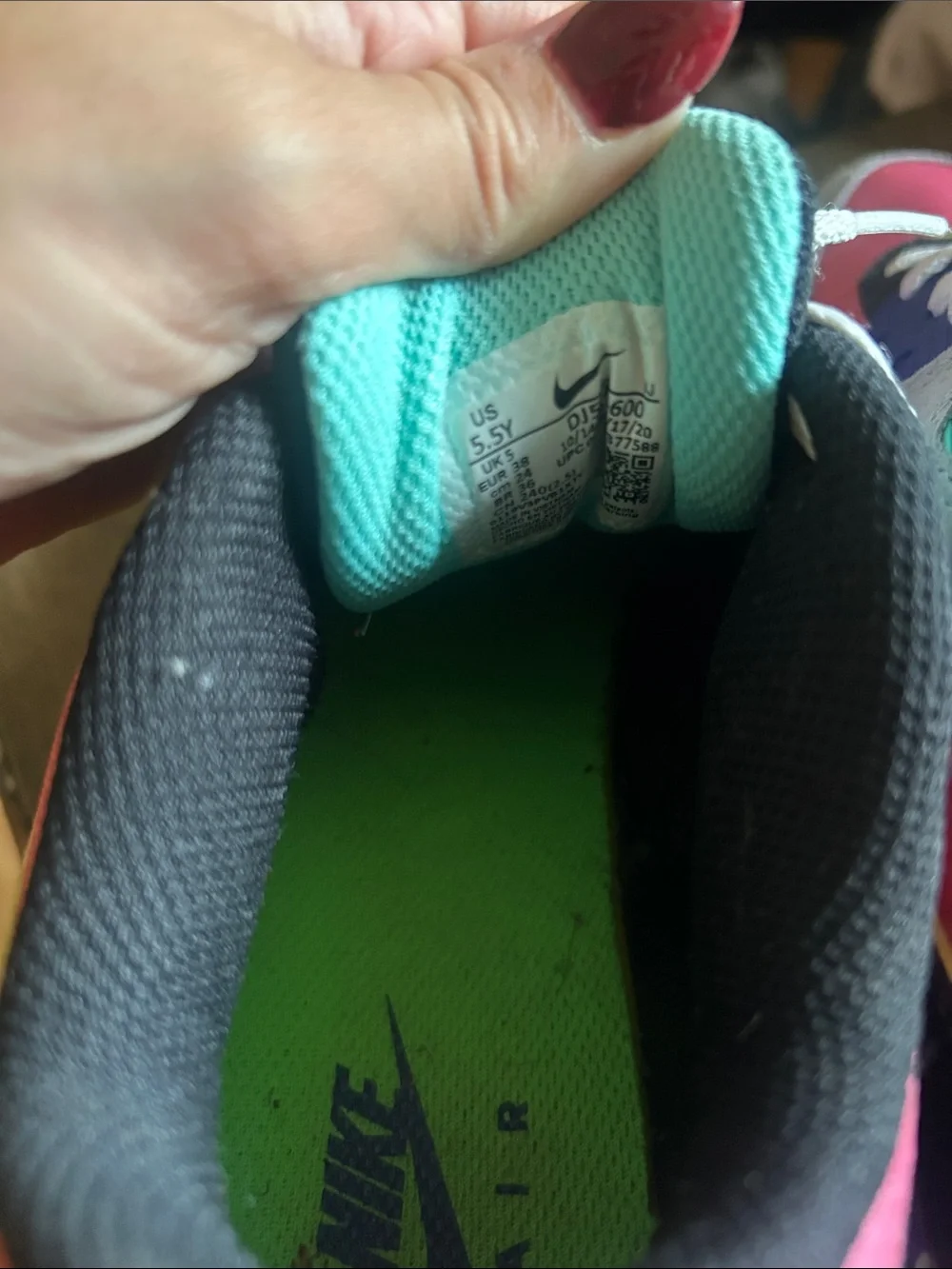 Nike Kids Pink, Neon Yellow & Teal Multi-Color Sneakers